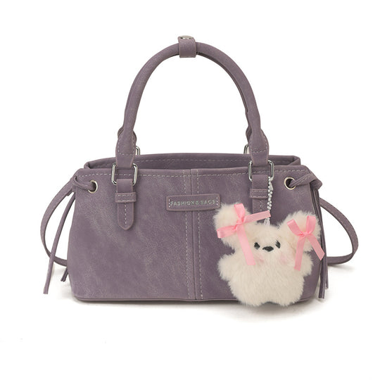 Damenhandtasche mit süßem Plüschanhänger Nord Taschen