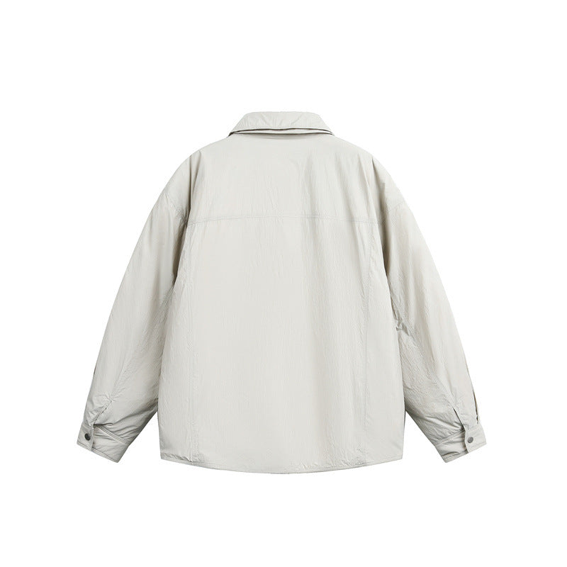 Herren Wattierte Hemdjacke mit Kontrast-Karotasche Nord Taschen