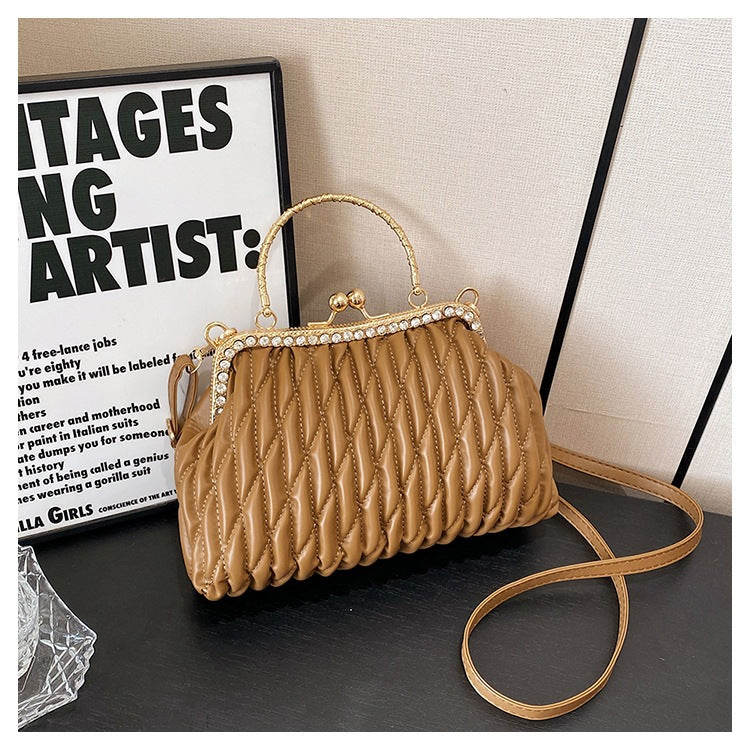 Damen elegante Schultertasche mit geflochtenem Design Nord Taschen