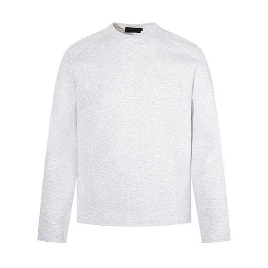 Herren Langarmshirt mit Rundhalsausschnitt aus meliertem Baumwollmix Nord Taschen