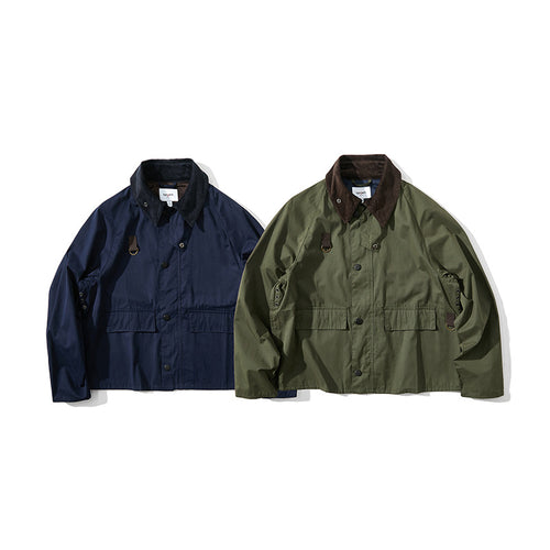 Herren Kurz geschnittene Utility-Fieldjacke mit Cordkragen und D-Ring-Details Nord Taschen