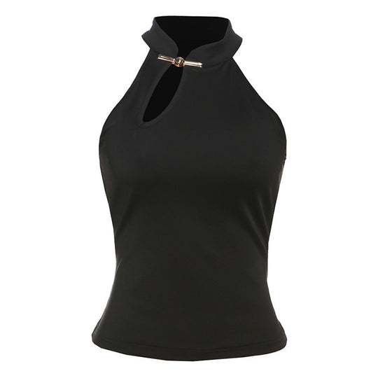Damen Elegantes Haltertop mit modischer Schlitz-Detail