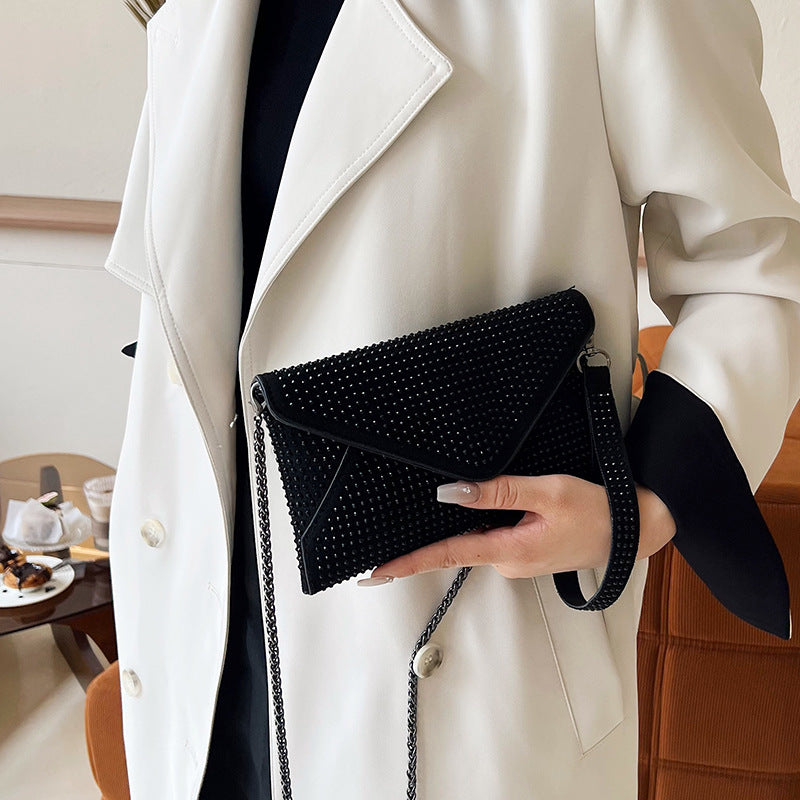 Damen Glamouröse Clutch-Tasche mit funkelnden Strassverzierungen Nord Taschen