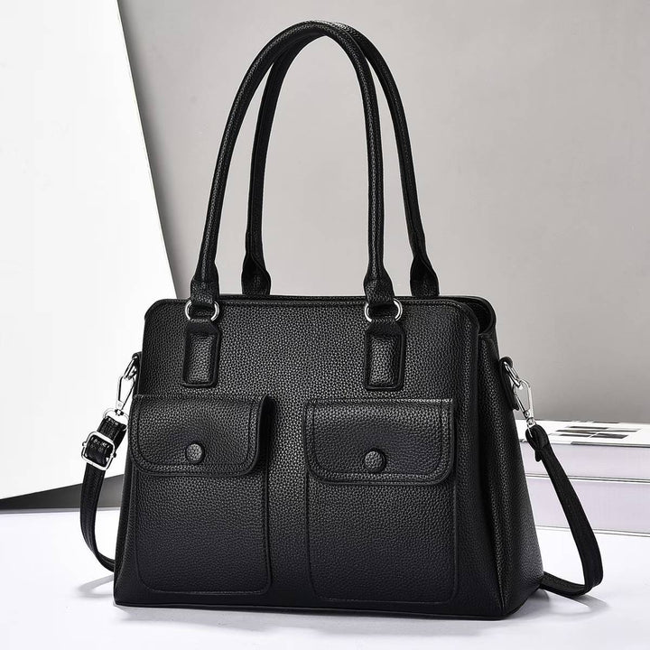 Damen elegante Handtasche mit doppeltem Taschenlayout Nord Taschen