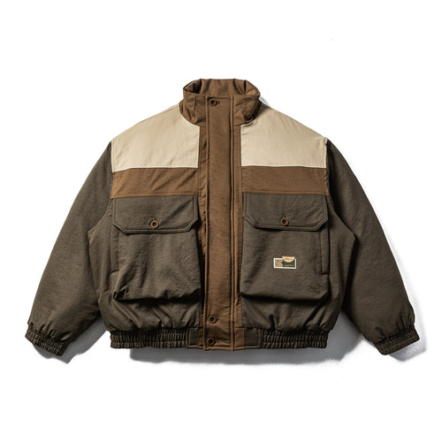 Herren Kurz geschnittener Utility-Fieldblouson mit hohem Stehkragen und großen Klappentaschen Nord Taschen