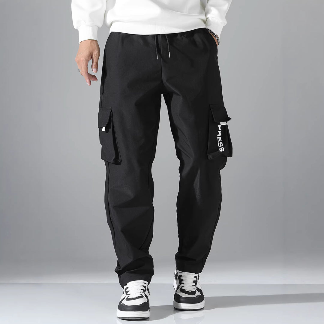 Herren Cargo-Jogginghose mit elastischem Bund, seitlichen Klapp- & Reißverschlusstaschen Nord Taschen