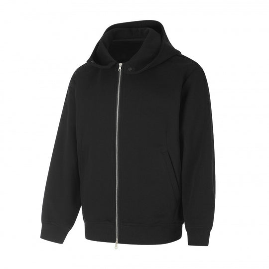 Unisex Boxy-Kapuzenjacke im Minimalstil mit Zwei-Wege-Metallreißverschluss und verdeckten Seitennahttaschen Nord Taschen