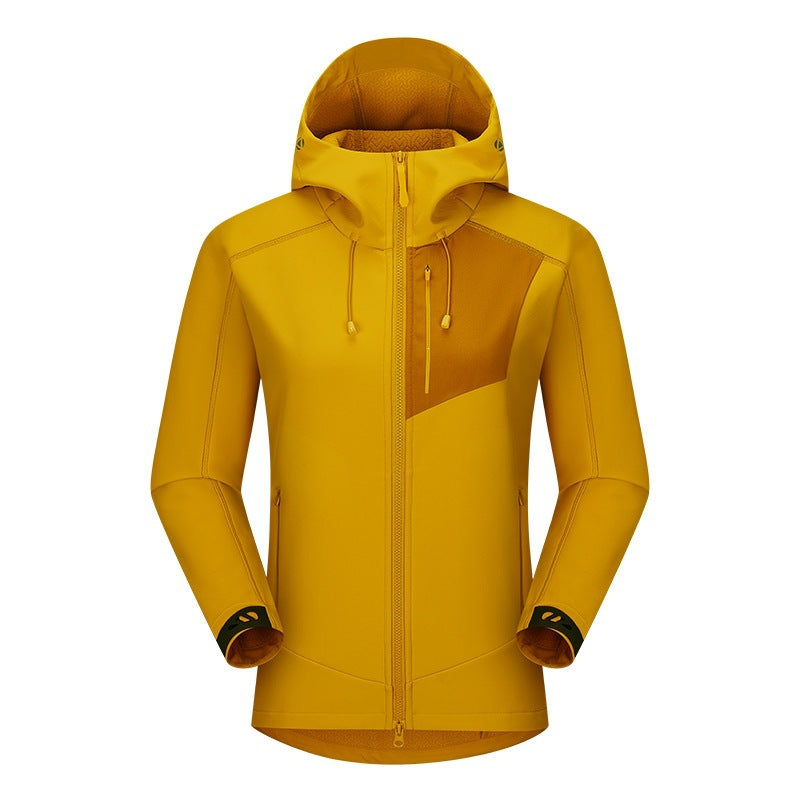 Herren Softshell-Trekkingjacke mit Kapuze atmungsaktiv winddicht dehnbar Nord Taschen