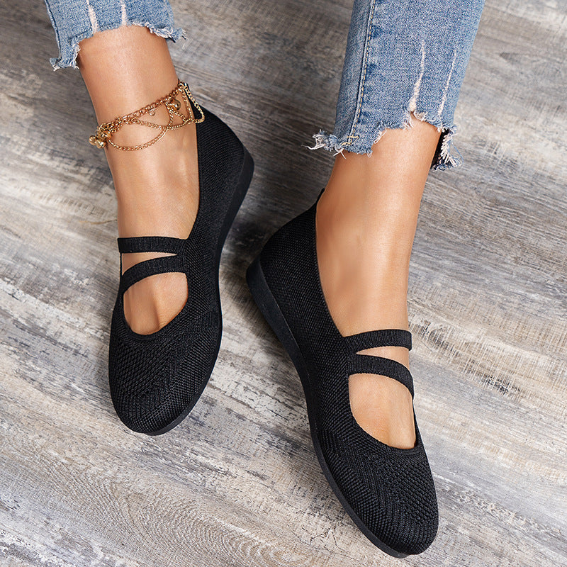 Atmungsaktive Mesh flache Schuhe