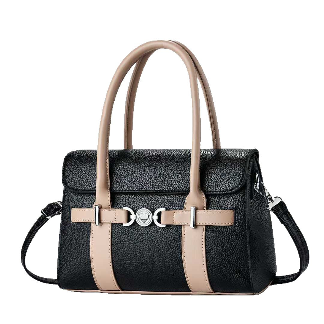 Damen elegante Handtasche mit strukturiertem Lederdesign und abnehmbarem Schulterriemen Nord Taschen