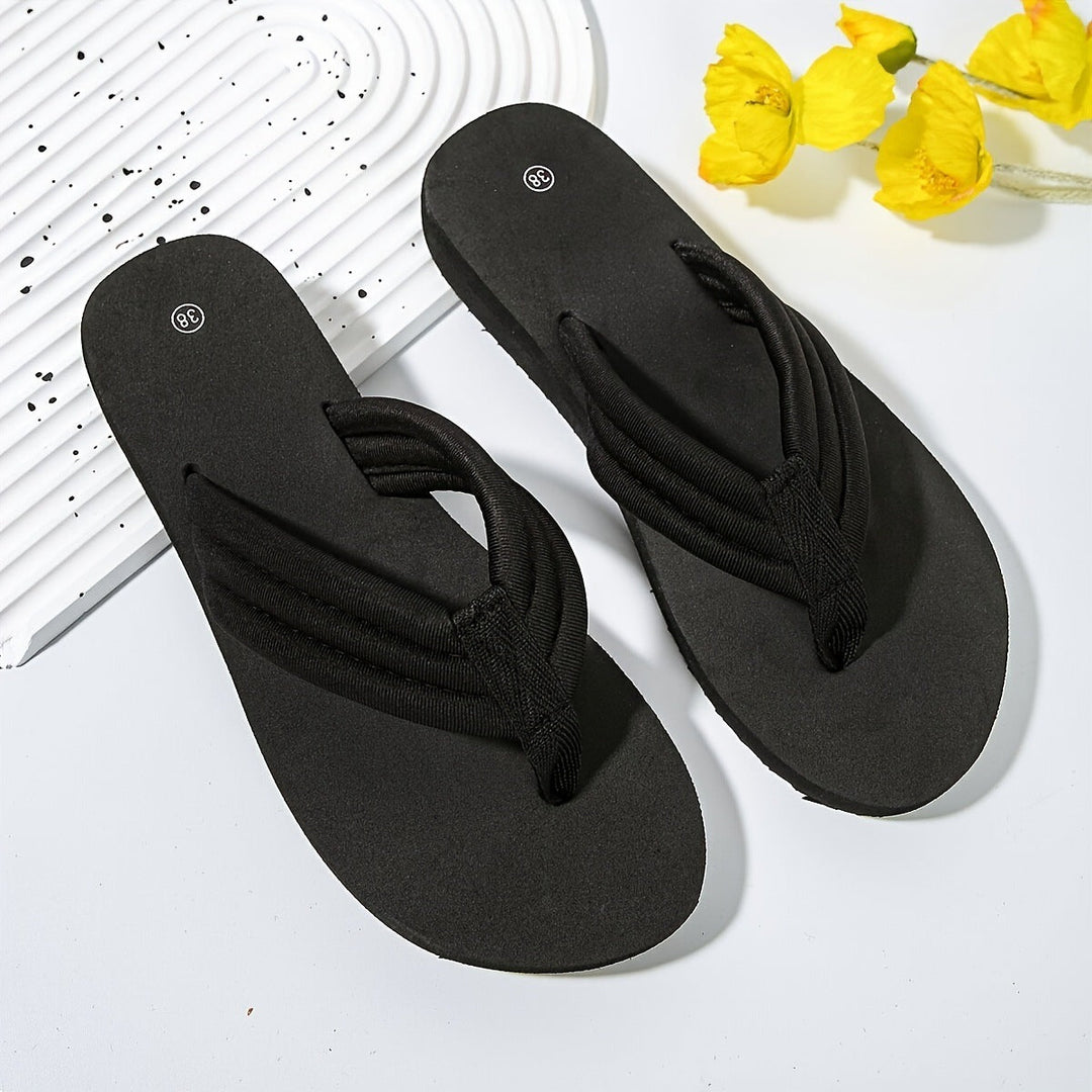 Damen Komfortable Zehentrenner-Sandalen mit gepolstertem Fußbett