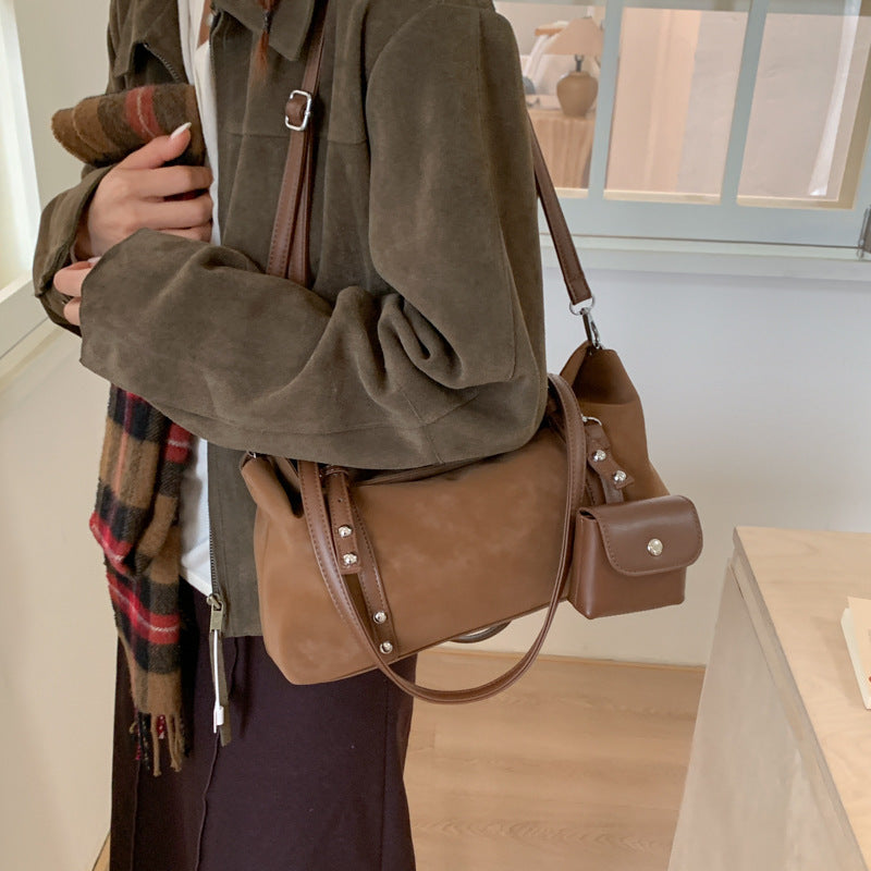 Damen praktische Schultertasche mit abnehmbarem Kosmetiktäschchen Nord Taschen