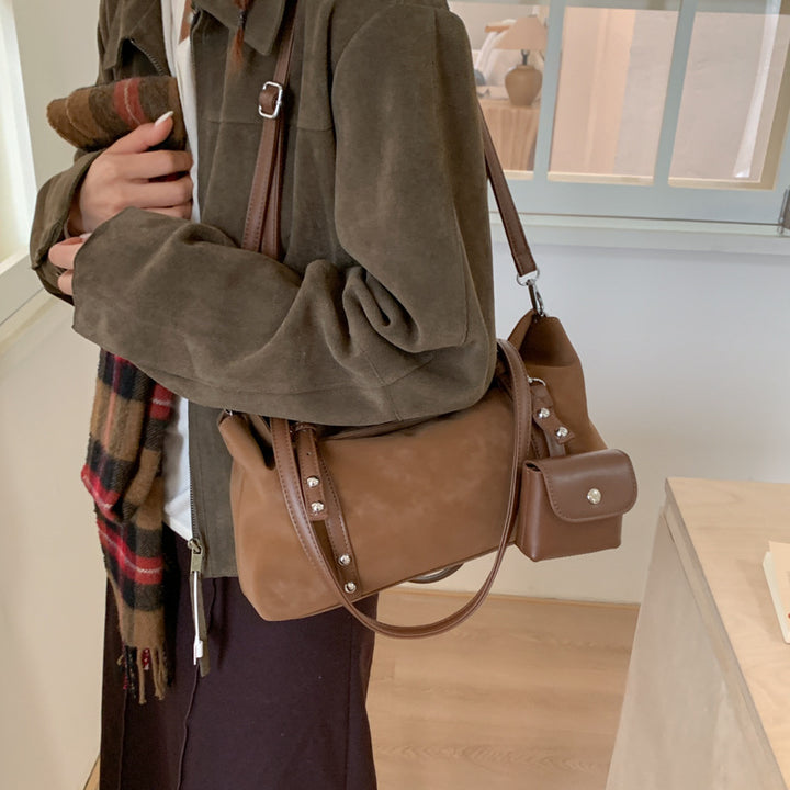 Damen praktische Schultertasche mit abnehmbarem Kosmetiktäschchen Nord Taschen