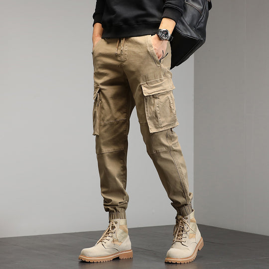 Herren Taktische Cargo‑Joggerhose mit elastischem Tunnelzugbund, Knieabnähern und Mehrfachtaschen Nord Taschen