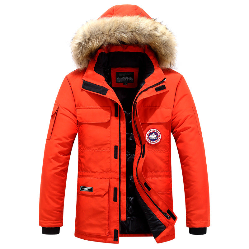 Herren Expedition-Parka mit abnehmbarer Kapuze und Kunstfellbesatz Nord Taschen