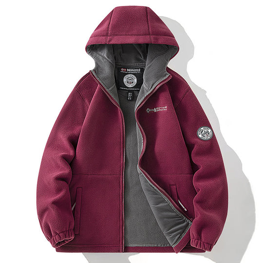 Damen Fleece-Kapuzenjacke mit wärmender Microfleece-Innenseite, durchgehendem Reißverschluss und Utility-Taschen Nord Taschen