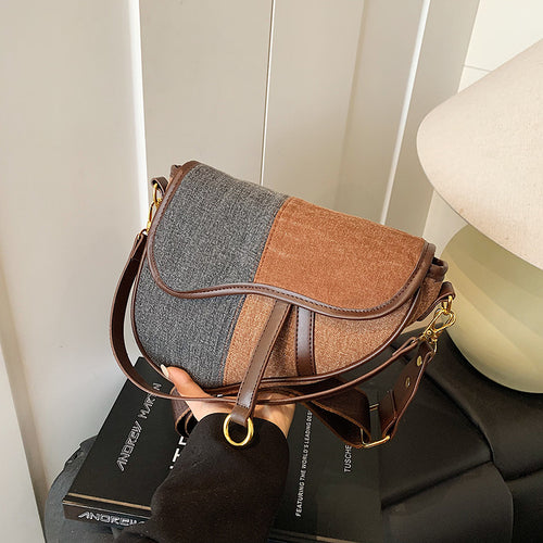 Damen Umhängetasche aus strapazierfähigem Denim mit verstellbarem Schulterriemen Nord Taschen