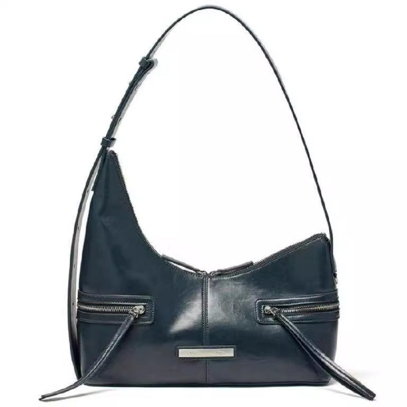 Damen Hobo-Tasche mit luxuriösem Glanz und praktischen Reißverschlussfächern Nord Taschen