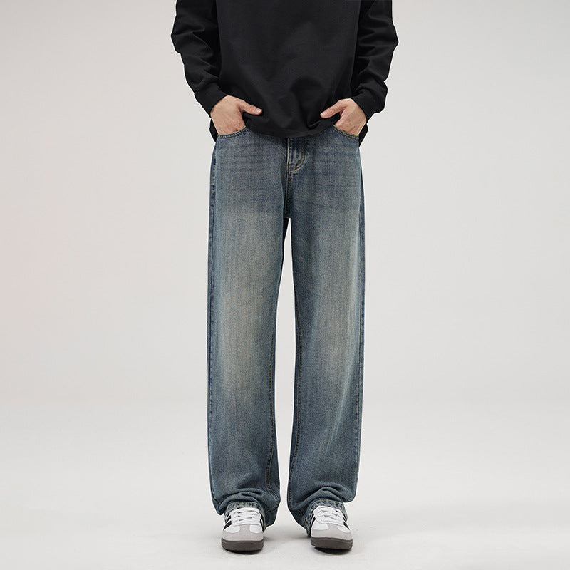 Herren Weite Vintage-inspirierte Komfort-Jeans mit geradem Bein Nord Taschen