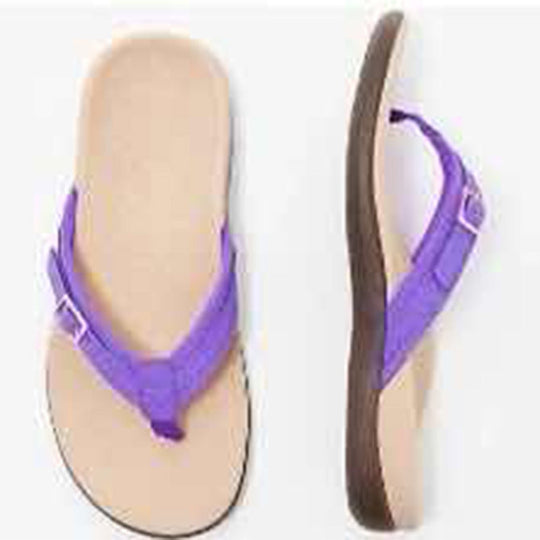 Damen Elegante und komfortable Zehentrenner-Sandalen mit verstellbarem Riemen