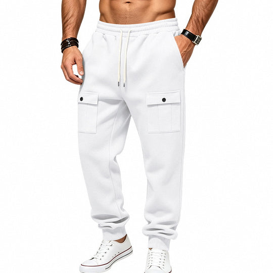 Herren Cargo-Jogginghose mit Bündchen, Tunnelzug und aufgesetzten Klappentaschen Nord Taschen