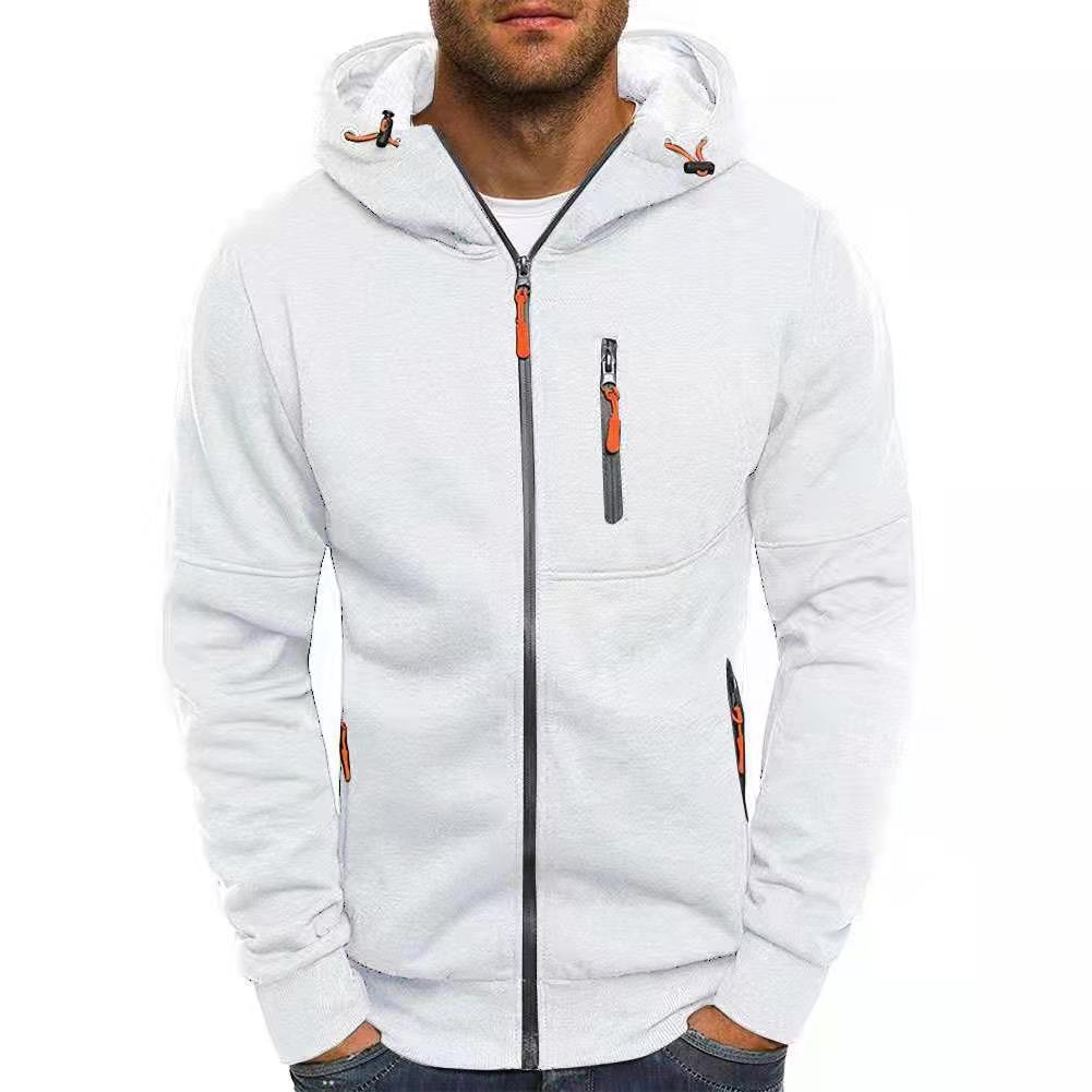 Herren funktionelle Kapuzenjacke mit durchgehendem Reißverschluss, Brust- und Seitentaschen sowie Kordelzug Nord Taschen