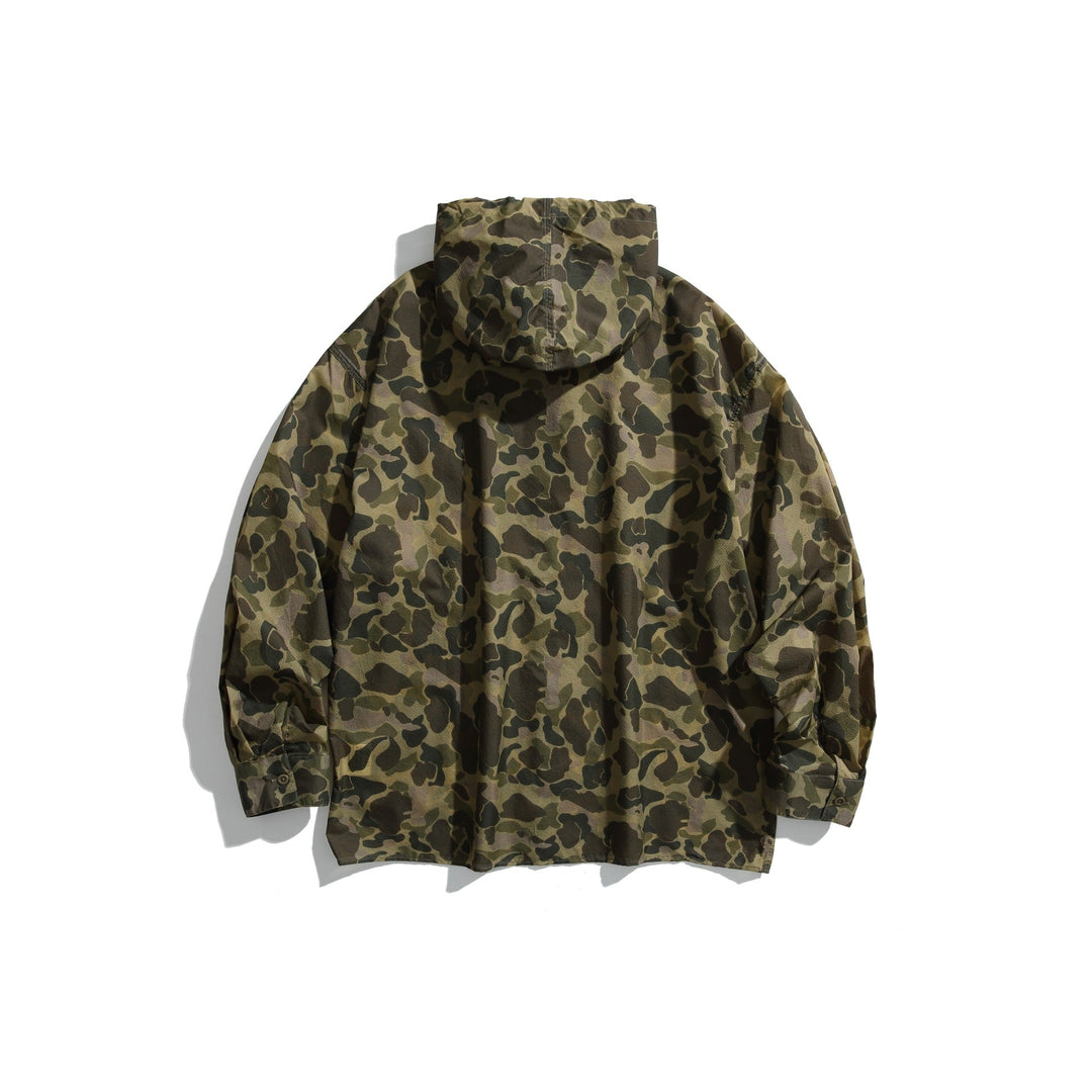 Herren Camouflage-Kapuzenshirt im Oversized-Utility-Stil Nord Taschen