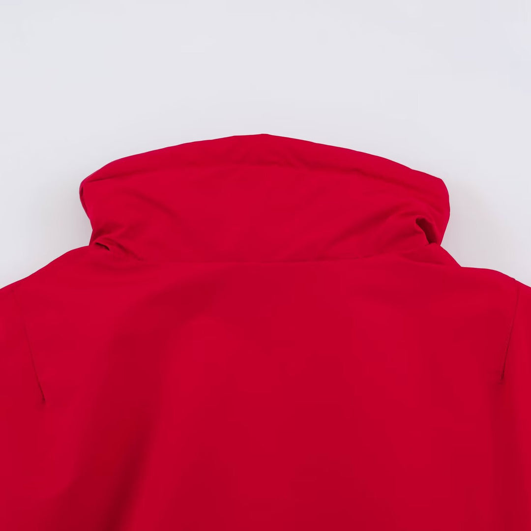 Damen Cropped Oversize Windbreaker mit hohem Funnelkragen, Kordelzug und gerafftem Elastikbund Nord Taschen