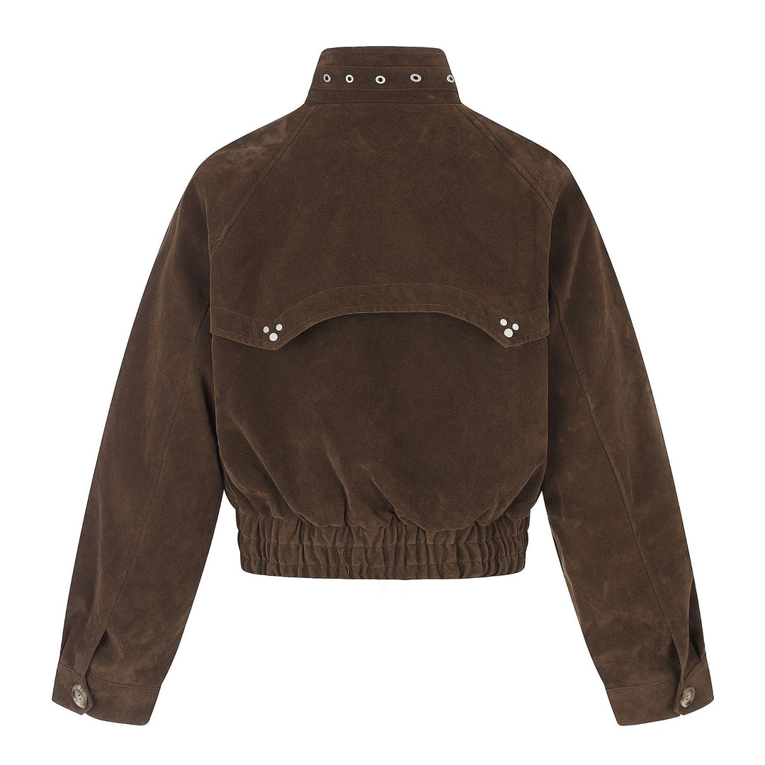 Herren Veloursleder‑Bomberjacke im Pilotenstil Nord Taschen