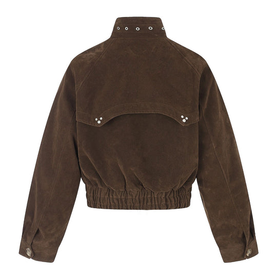 Herren Veloursleder‑Bomberjacke im Pilotenstil Nord Taschen