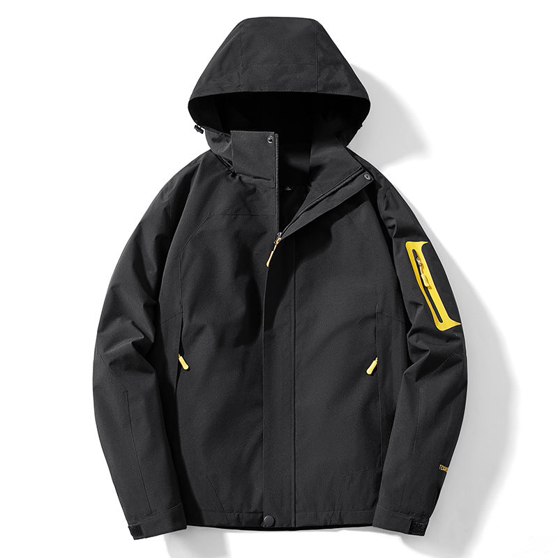 Herren technische Softshell‑Jacke mit abnehmbarer Kapuze, wasser- und winddichter Membran sowie Ärmel‑Utilitytasche Nord Taschen