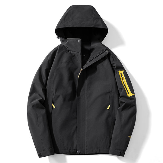 Herren technische Softshell‑Jacke mit abnehmbarer Kapuze, wasser- und winddichter Membran sowie Ärmel‑Utilitytasche Nord Taschen
