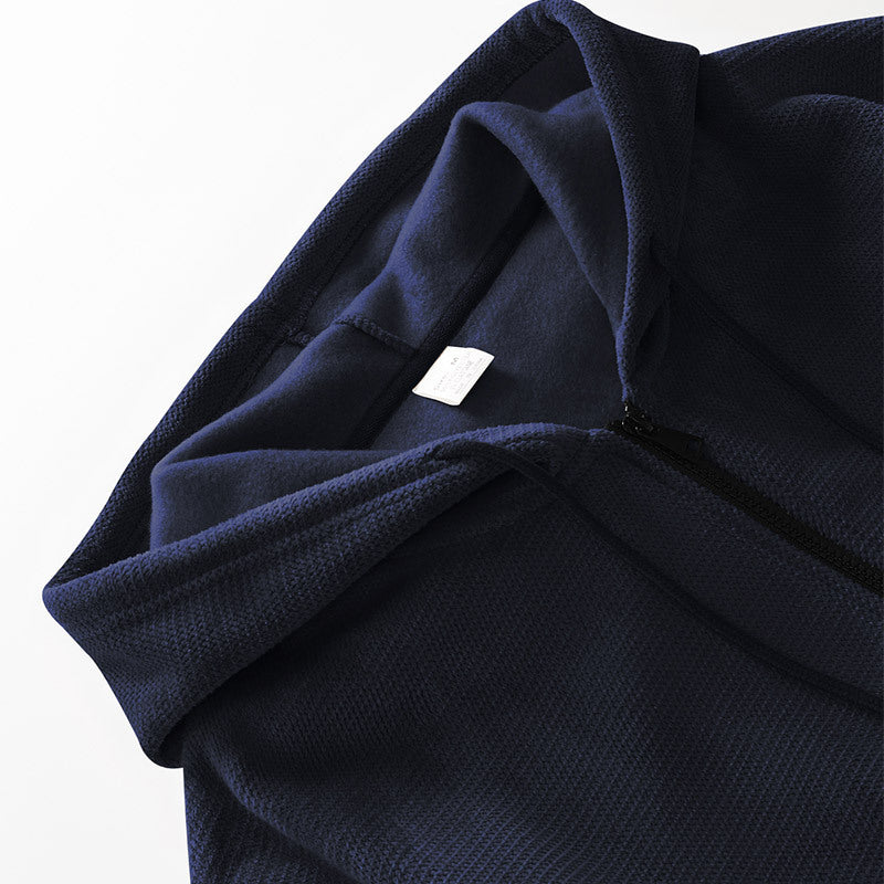 Herren sportlicher Zip-Hoodie aus atmungsaktivem Material mit Taschen