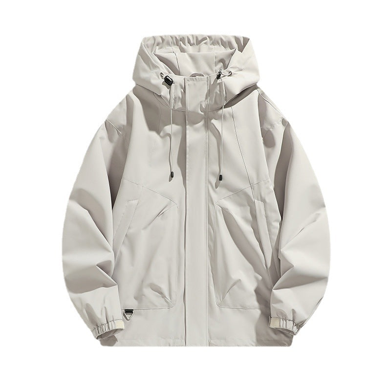 Unisex Leichte wasserdichte Utility-Kapuzenjacke mit verstellbaren Bündchen und großen Eingrifftaschen Nord Taschen