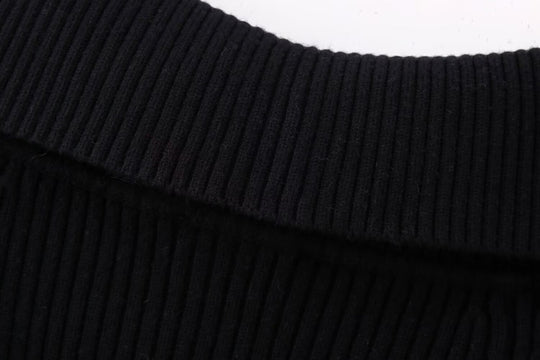 Damen Kurz geschnittene Rippenstrick-Jacke mit weitem Carmenkragen und durchgehendem Reißverschluss Nord Taschen