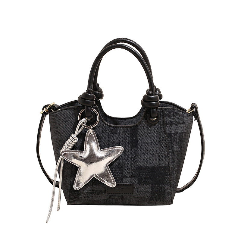Damen modische Handtasche mit robustem Design und abnehmbarem Sternanhänger Nord Taschen