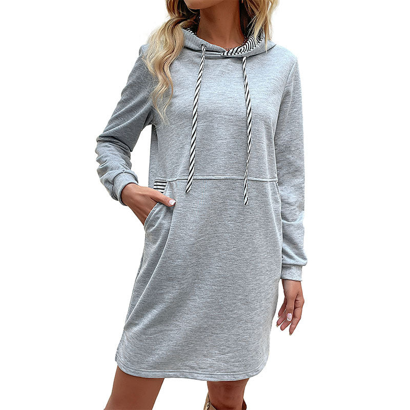Damen Kapuzenkleid aus hochwertiger Baumwolle Nord Taschen