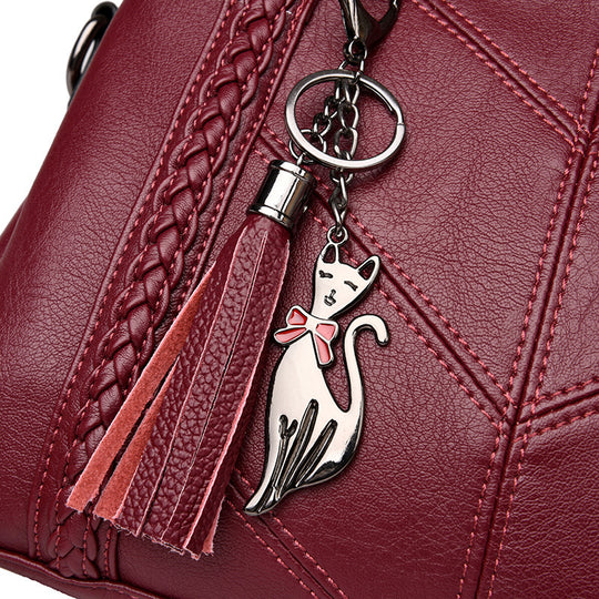 Damen modische Handtasche mit geflochtenen Akzenten Nord Taschen
