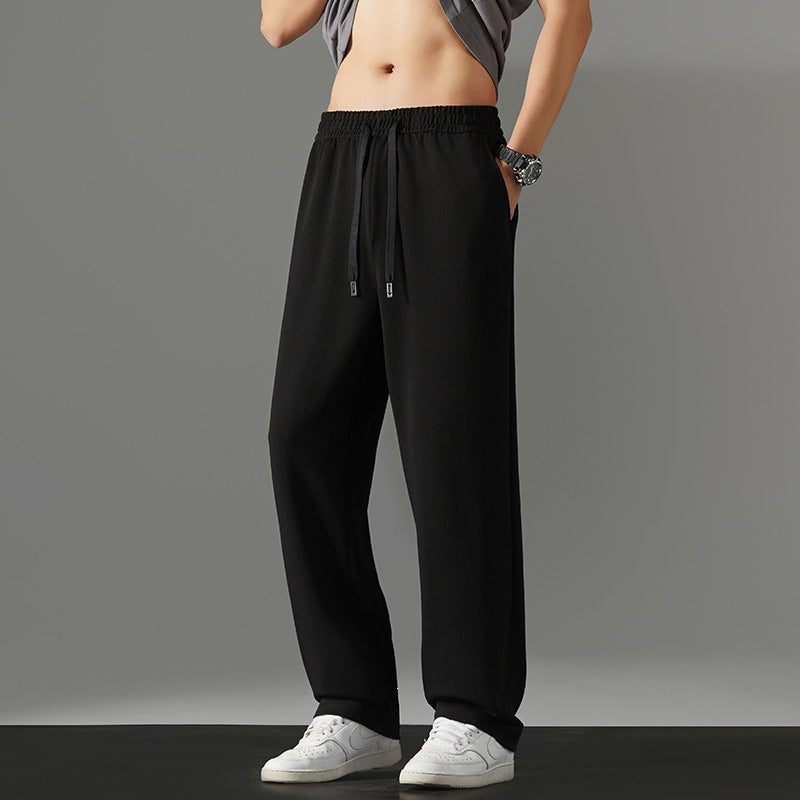 Herren weite Relaxed-Jogginghose aus French-Terry mit Kordelzug, elastischem Bund & geradem Bein Nord Taschen