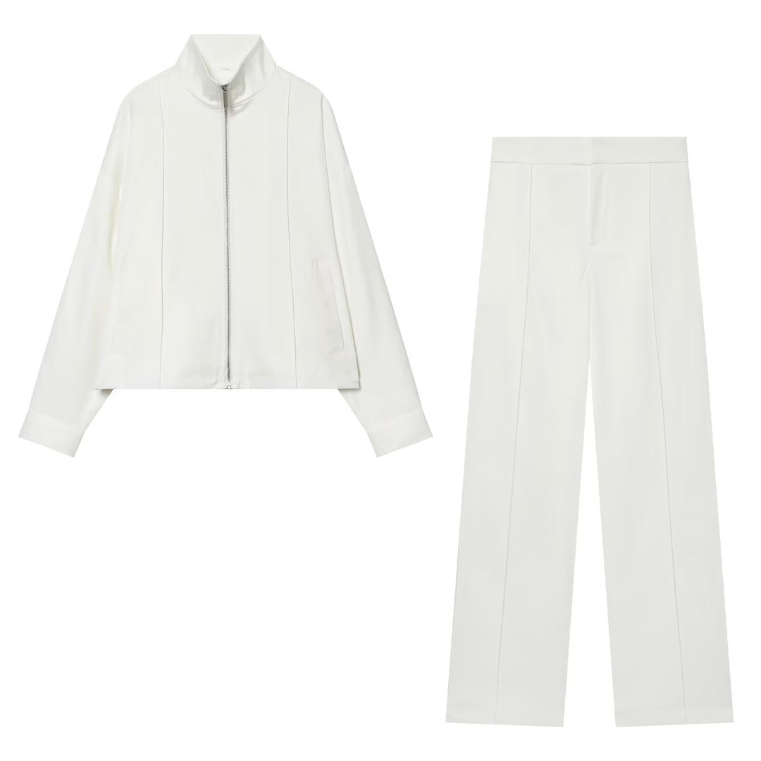 Damen Cropped‑Kastige Übergangsjacke mit Funnelkragen und durchgehendem Reißverschluss Nord Taschen