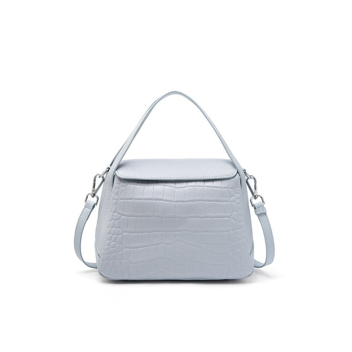 Damen handgefertigte Lederhandtasche mit Krokodilprägung Nord Taschen