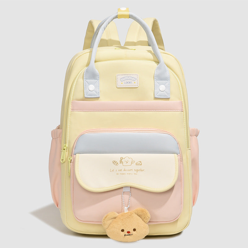 Damen Rucksack mit multifunktionalem Fächerdesign und verspieltem Plüschanhänger Nord Taschen