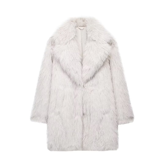 Damen Kurzjacke aus voluminösem Hochflor‑Kunstpelz mit Oversize‑Silhouette Nord Taschen