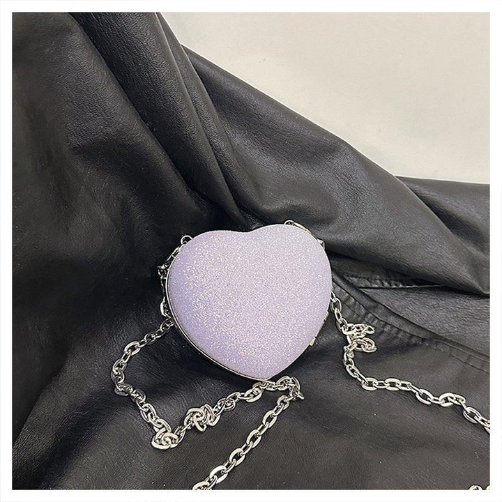 Damen Clutch im Herzen-Design mit eleganter Glitzer-Oberfläche Nord Taschen