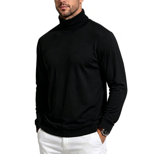 Herren Feiner Rollkragenpullover aus Baumwollmischung mit schmaler Passform Nord Taschen