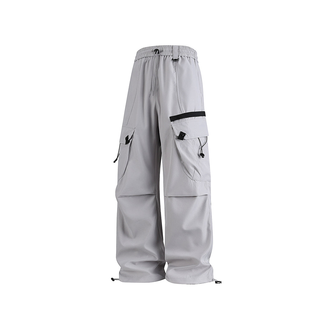 Herren Weite Utility-Cargo-Hose mit Tunnelzugbund, Multifachtaschen und verstellbaren Beinabschlüssen Nord Taschen
