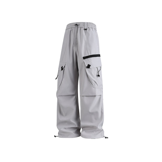 Herren Weite Utility-Cargo-Hose mit Tunnelzugbund, Multifachtaschen und verstellbaren Beinabschlüssen Nord Taschen