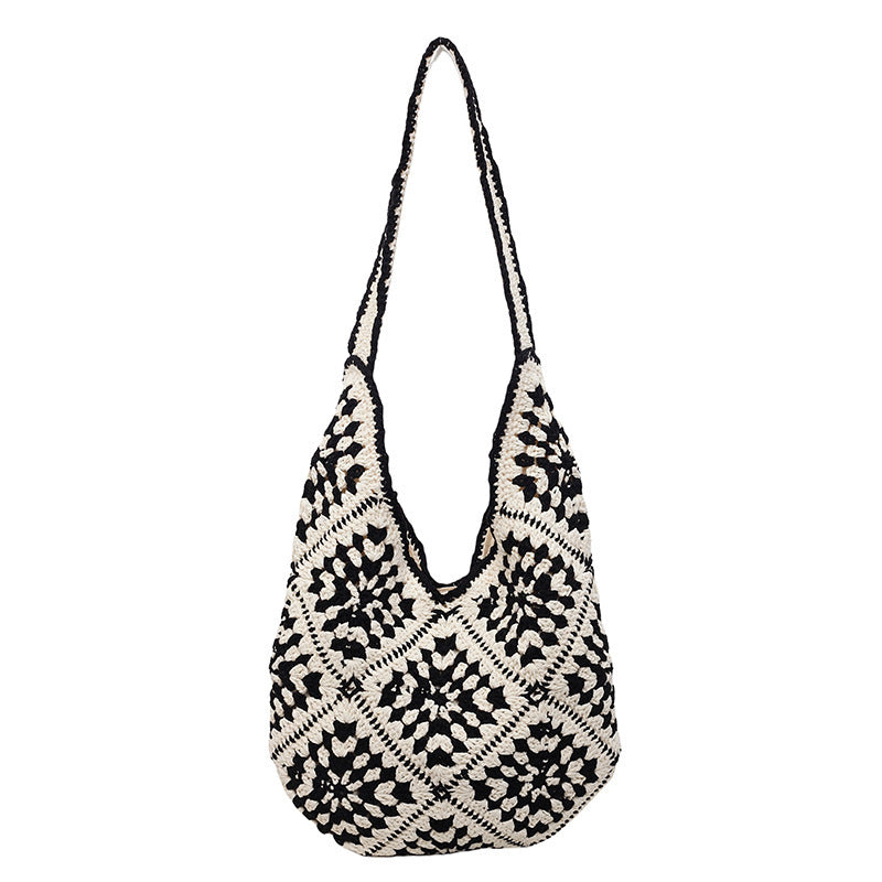 Damen Hobo-Tasche aus gehäkeltem Baumwollmaterial mit einzigartigem Design Nord Taschen