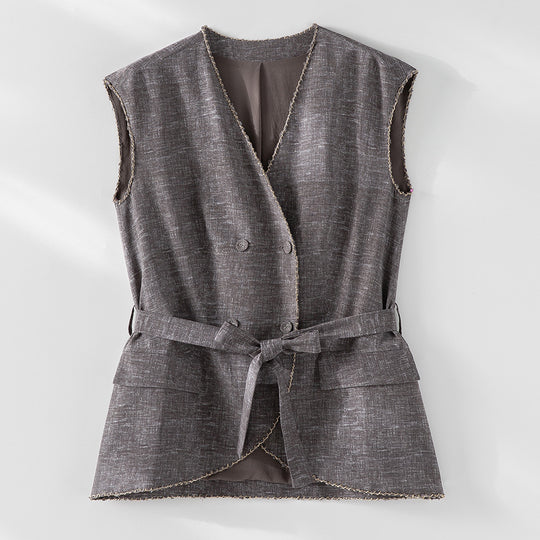 Damen Weite Plissee-Hose mit hohem Elastikbund und Relaxed-Fit Nord Taschen