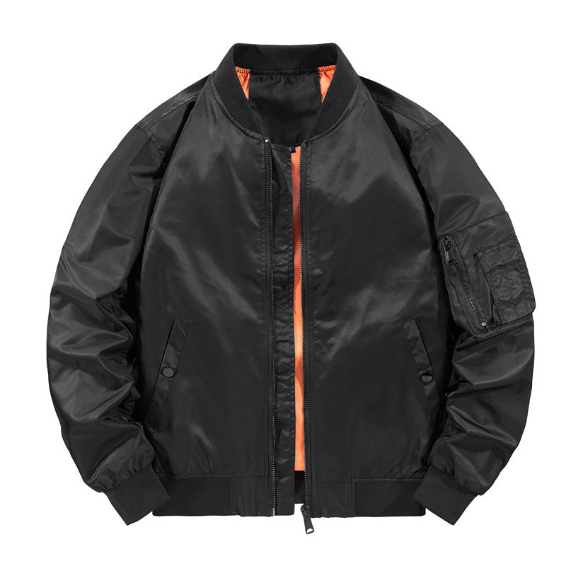 Herren Leichter Nylon‑Bomber mit kontrastierendem Innenfutter und Utility‑Ärmeltasche Nord Taschen